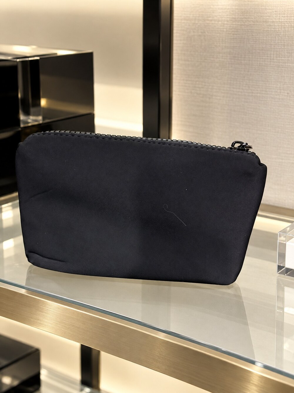 Chanel Black Zip Cosmetic Pouch | Polished Zip-Top Design - Picture 6 of 6